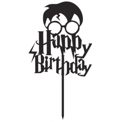 Topper Harry Potter dekoracja na tort urodziny napis happy birthday